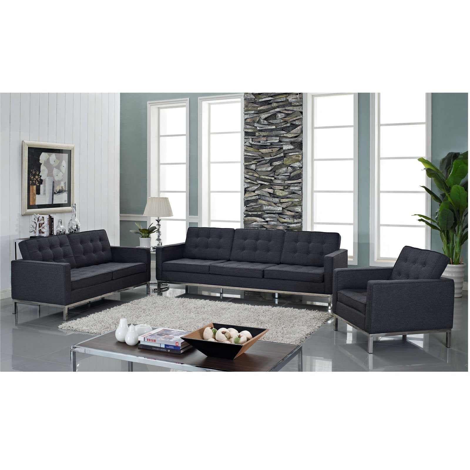 Modway Loft Leather Armchair In Tan